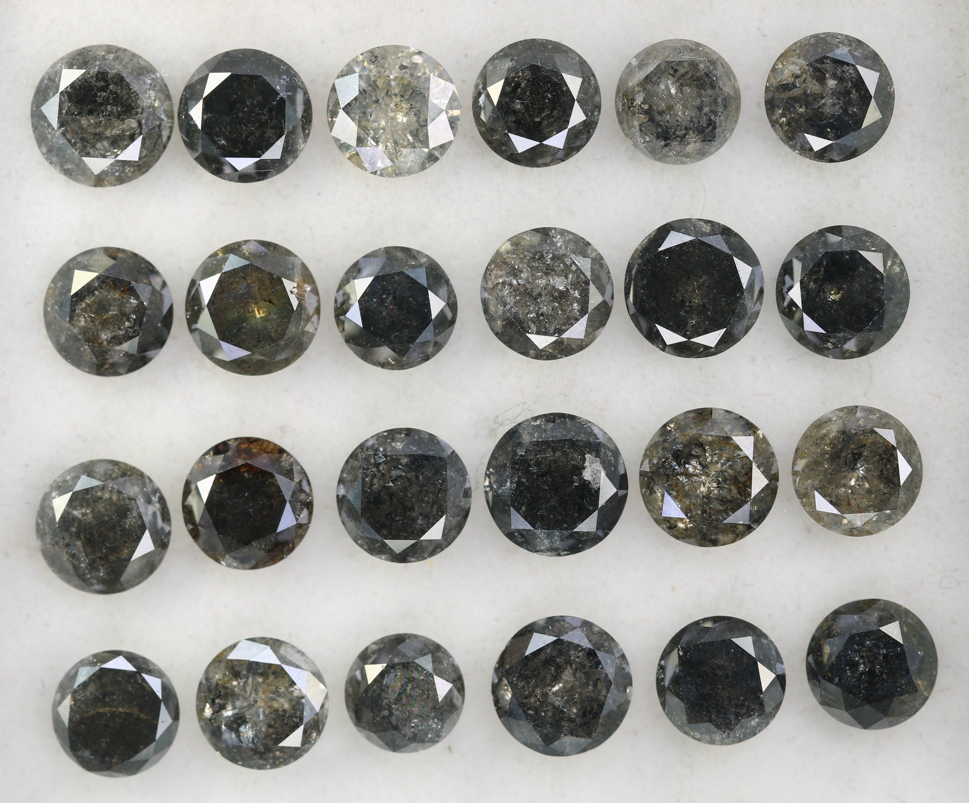 Captivating Brilliance: Explore Our Range of 0.51 CT to 0.69 CT Salt and Pepper Round Brilliant Cut Diamonds! - JayKrishna Diamond