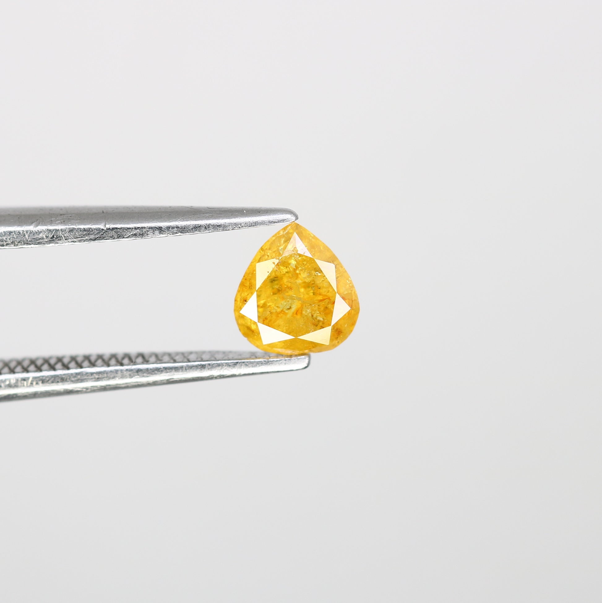 0.49 CT 5.20 MM Fancy Yellow Pear Shape Diamond For Engagement Ring - JayKrishna Diamond