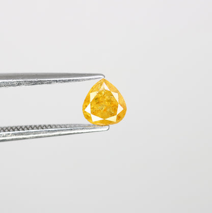 0.49 CT 5.20 MM Fancy Yellow Pear Shape Diamond For Engagement Ring - JayKrishna Diamond