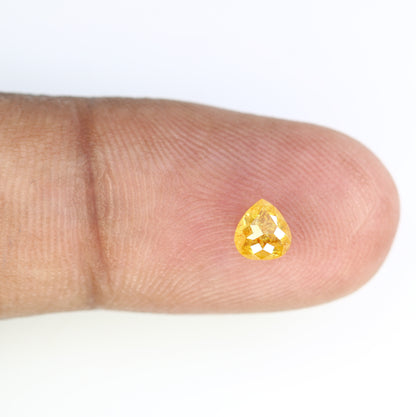 0.49 CT 5.20 MM Fancy Yellow Pear Shape Diamond For Engagement Ring - JayKrishna Diamond