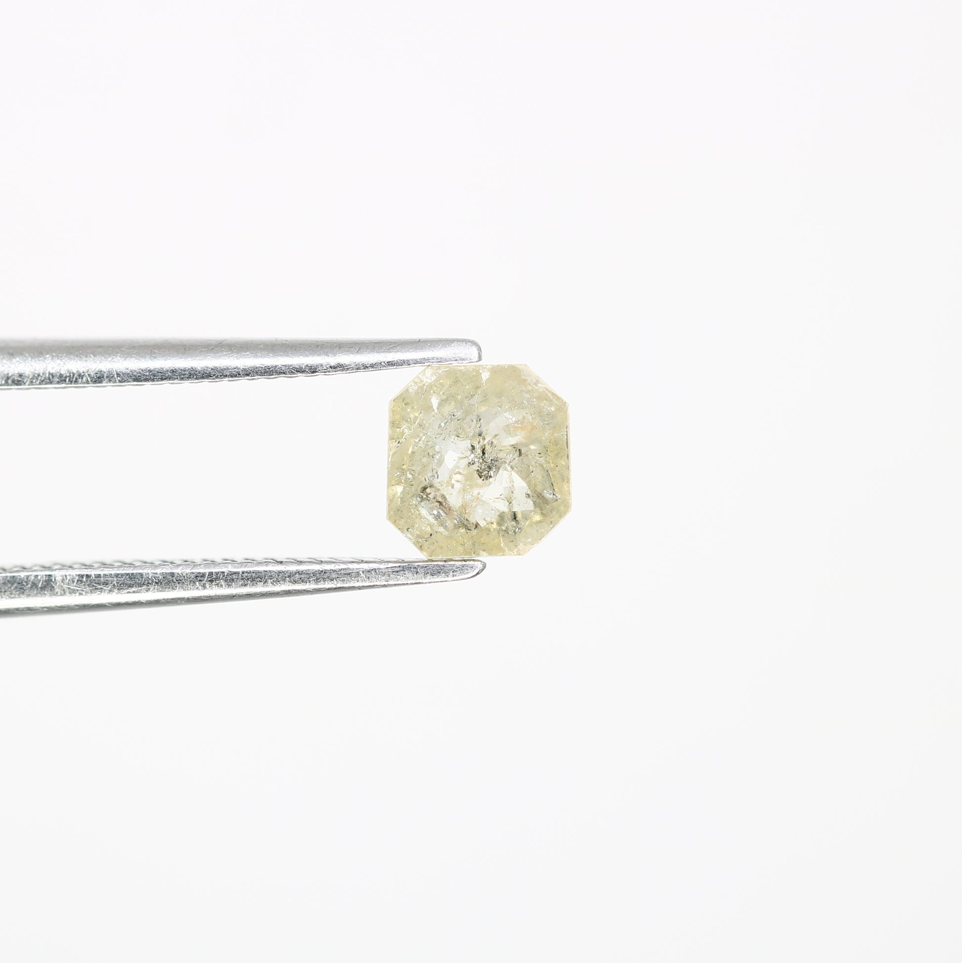 0.54 CT Polished Asscher Shape 5.00 MM Loose Grey Diamond For Proposal Ring - JayKrishna Diamond