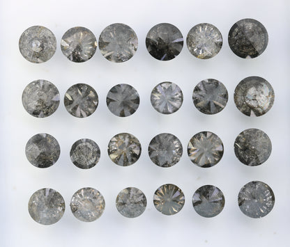 Loose Round Brilliant Cut Salt And Pepper Diamond For Engagement Ring - JayKrishna Diamond
