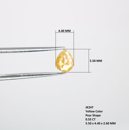 0.55 CT Fancy Yellow Pear-Shaped Diamond – Premium Loose Gem for High-End Designer Jewelry - JayKrishna Diamond