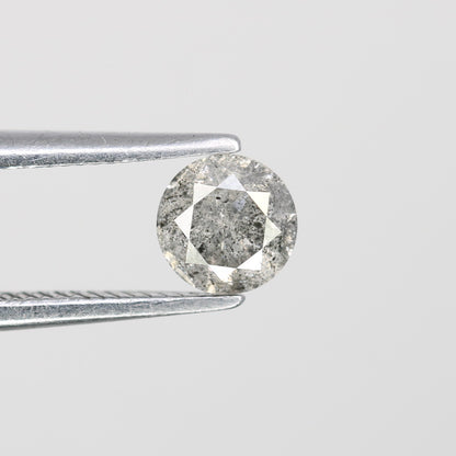 0.47 CT Round Brilliant Cut Salt And Pepper Loose Diamond For Engagement Ring - JayKrishna Diamond