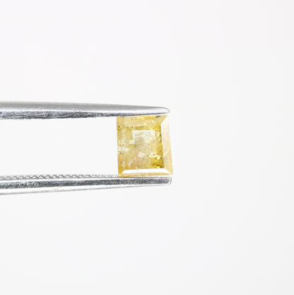 0.50 CT 4.7 x 4.1 MM Fancy Green Loose Square Shaped Rustic Diamond For Wedding Ring - JayKrishna Diamond