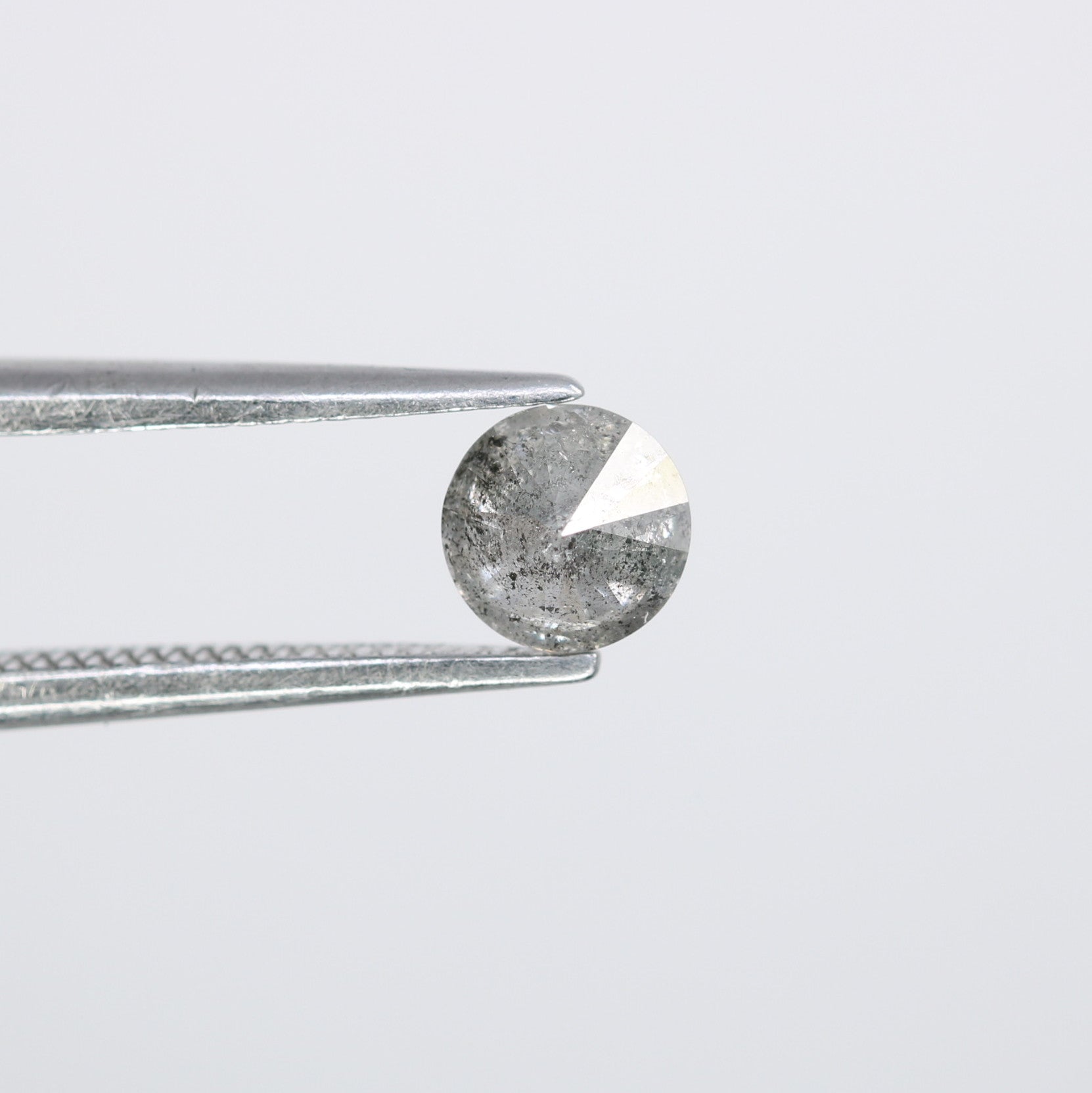 0.47 CT Round Brilliant Cut Salt And Pepper Loose Diamond For Engagement Ring - JayKrishna Diamond