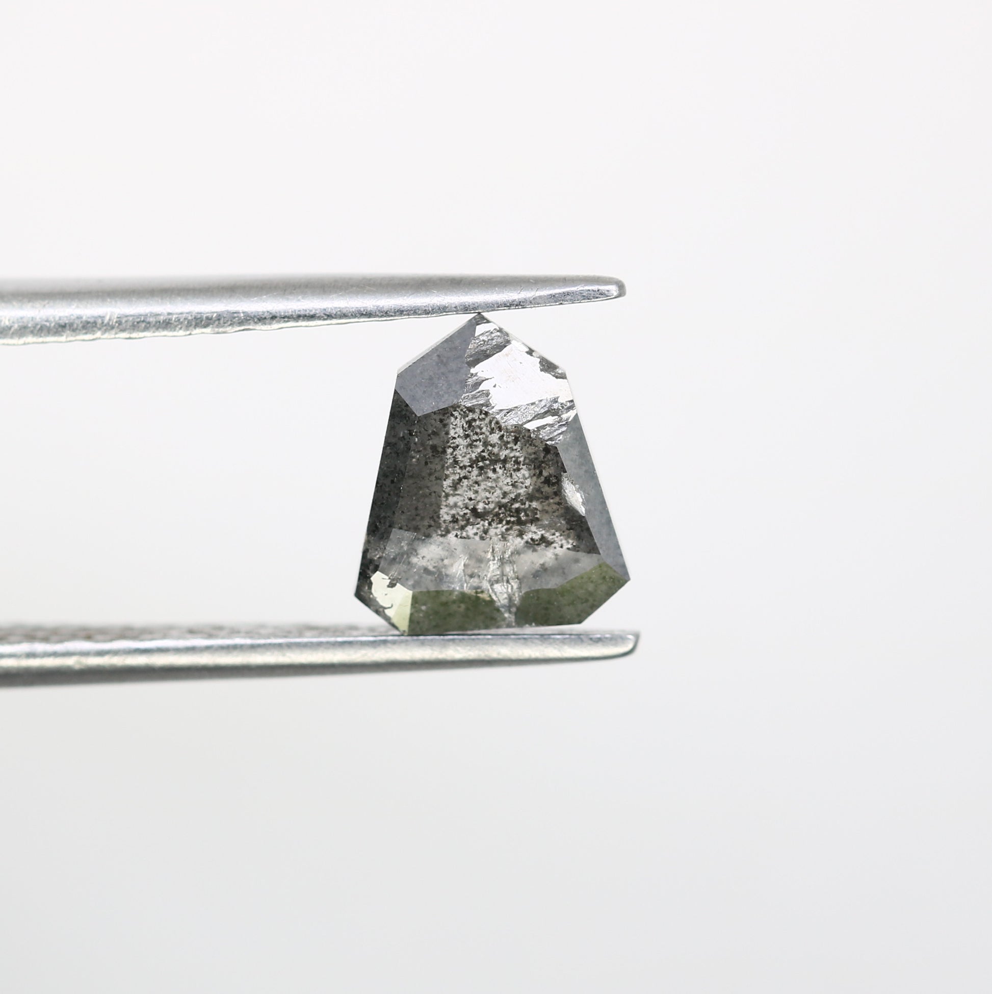 1.04 CT Salt And Pepper Shield Shaped Natural Diamond For Engagement Ring - JayKrishna Diamond