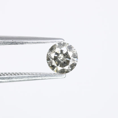 Unique 0.37 CT Salt & Pepper Round Brilliant Cut Diamond | Perfect for Engagement Rings - JayKrishna Diamond
