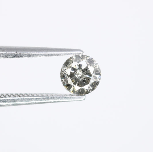 Unique 0.37 CT Salt & Pepper Round Brilliant Cut Diamond | Perfect for Engagement Rings - JayKrishna Diamond