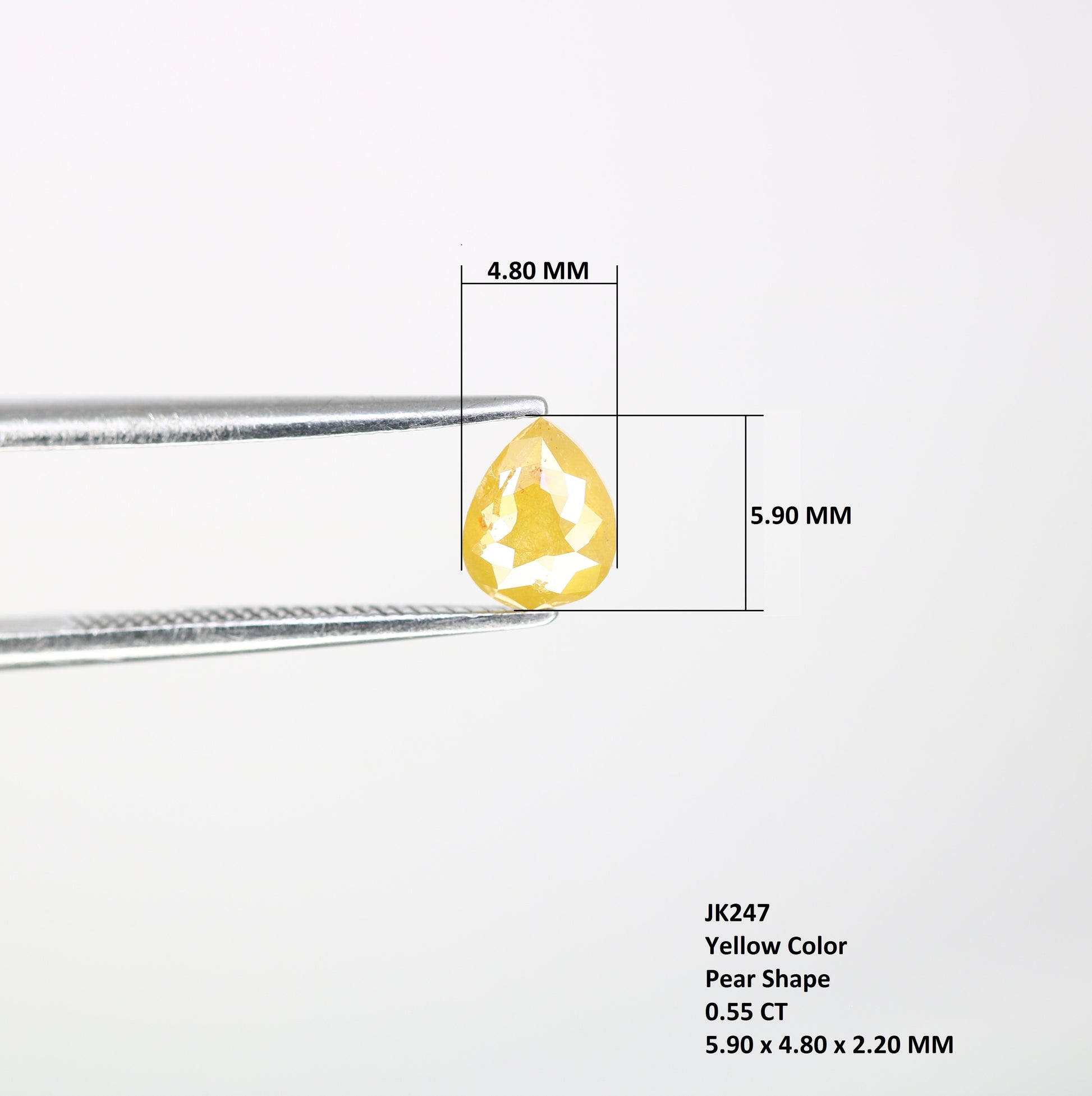 0.55 CT Pear Shape 5.90 MM Fancy Yellow Color Diamond For Designer Jewelry - JayKrishna Diamond