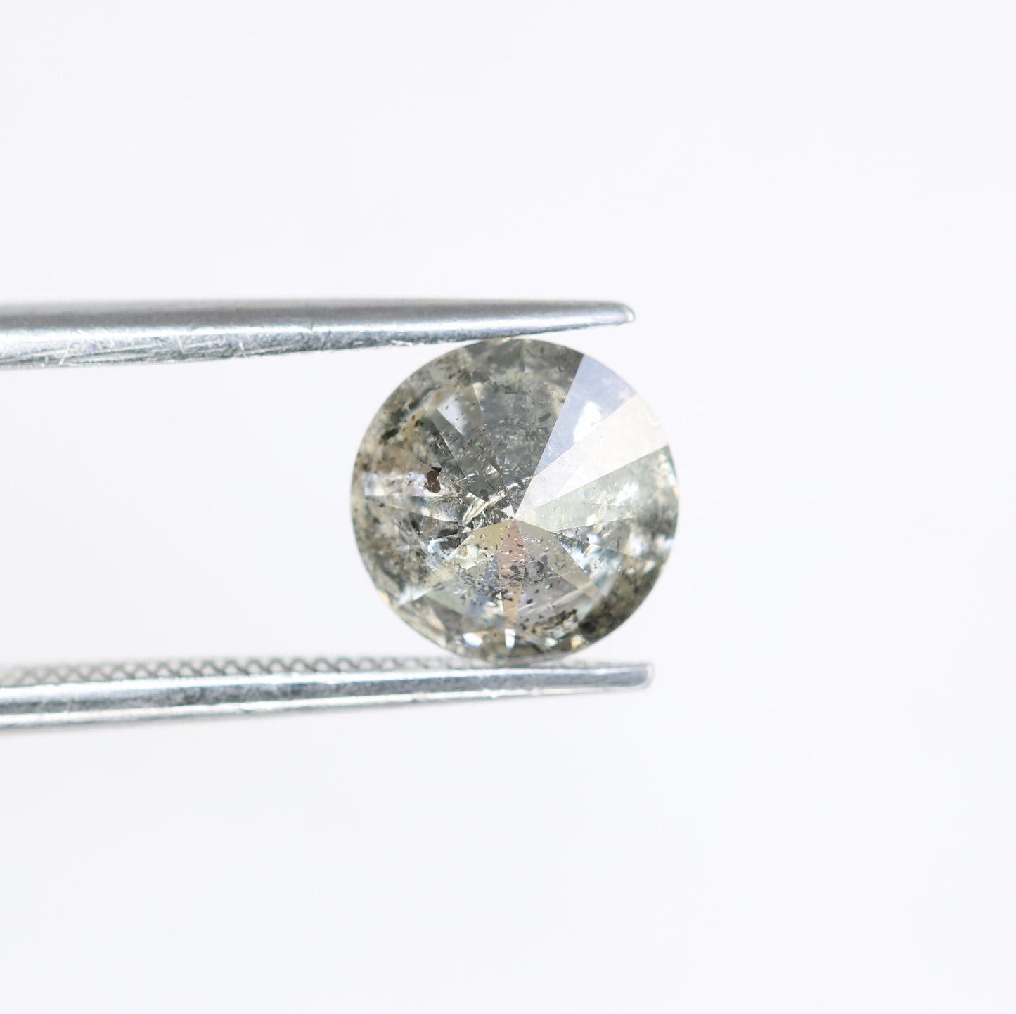 1.52 Carat Natural Loose Salt And Pepper Round Brilliant Cut Diamond - JayKrishna Diamond
