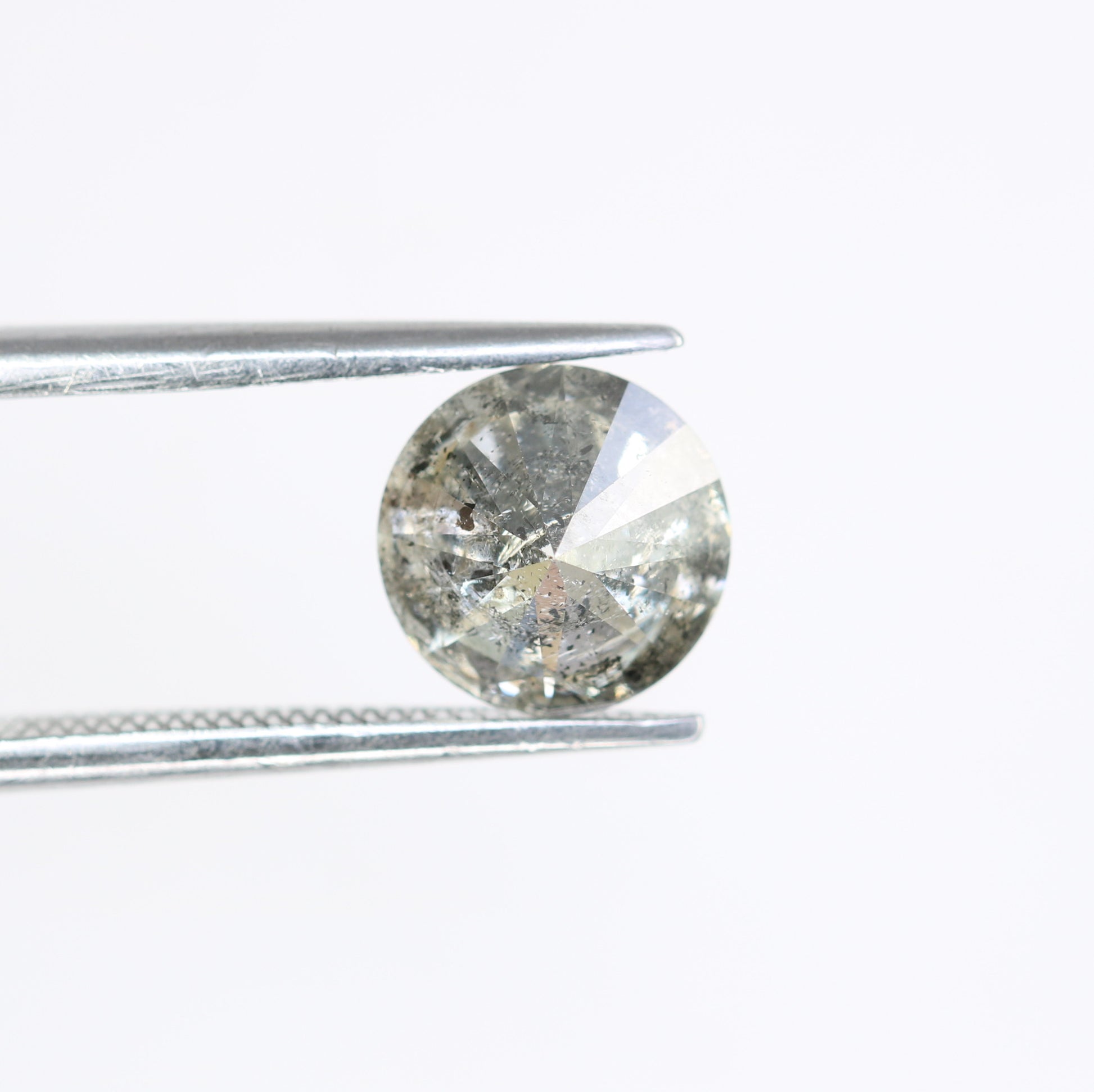 1.52 Carat Natural Loose Salt And Pepper Round Brilliant Cut Diamond - JayKrishna Diamond