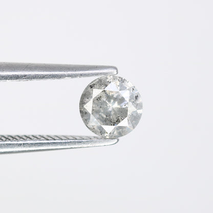 0.43 CT Natural Salt and Pepper 4.70 x 2.90 MM Round Brilliant Cut Diamond for Engagement Ring and Artisan Jewelry Design - JayKrishna Diamond