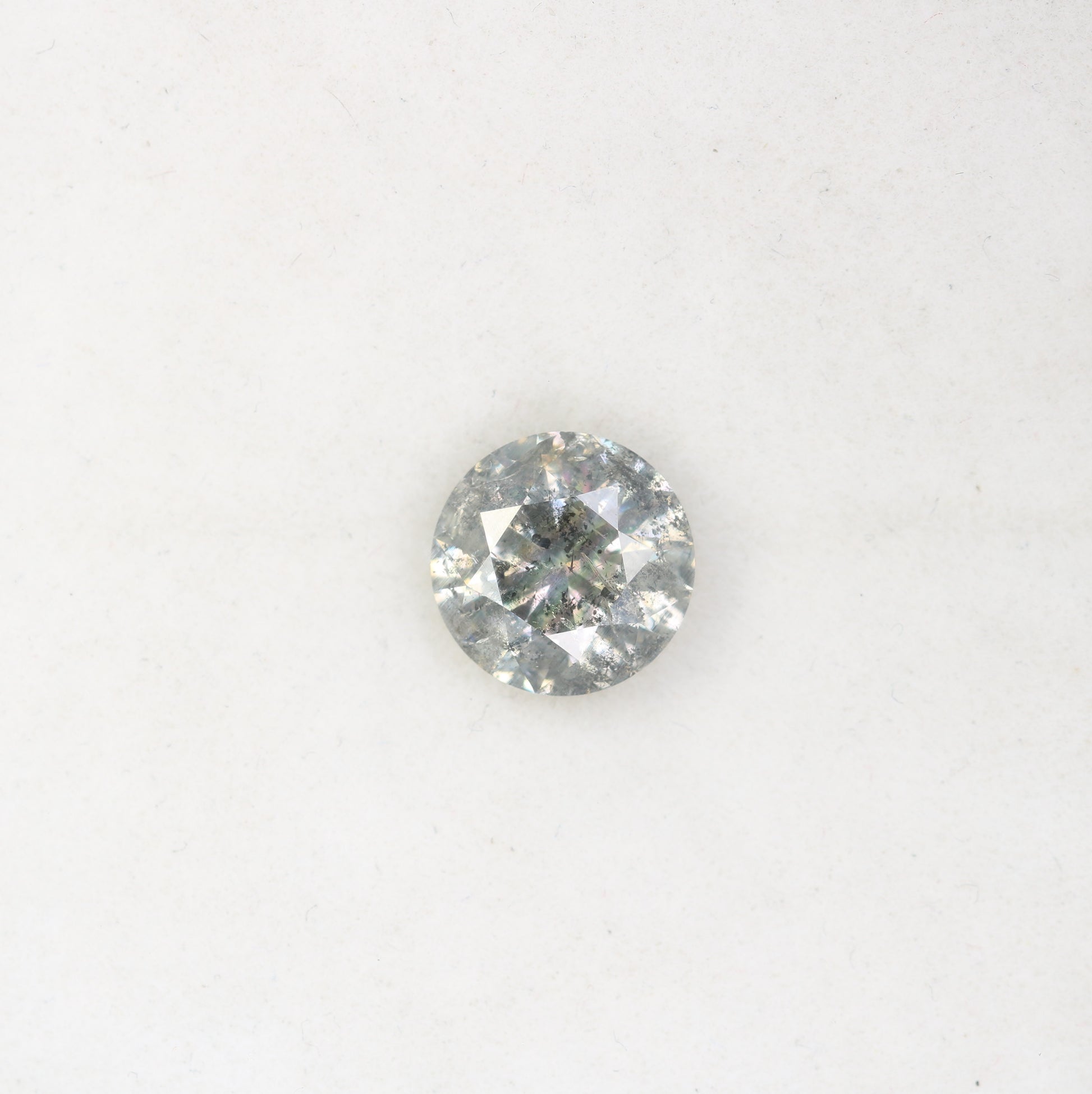 1.52 Carat Natural Loose Salt And Pepper Round Brilliant Cut Diamond - JayKrishna Diamond