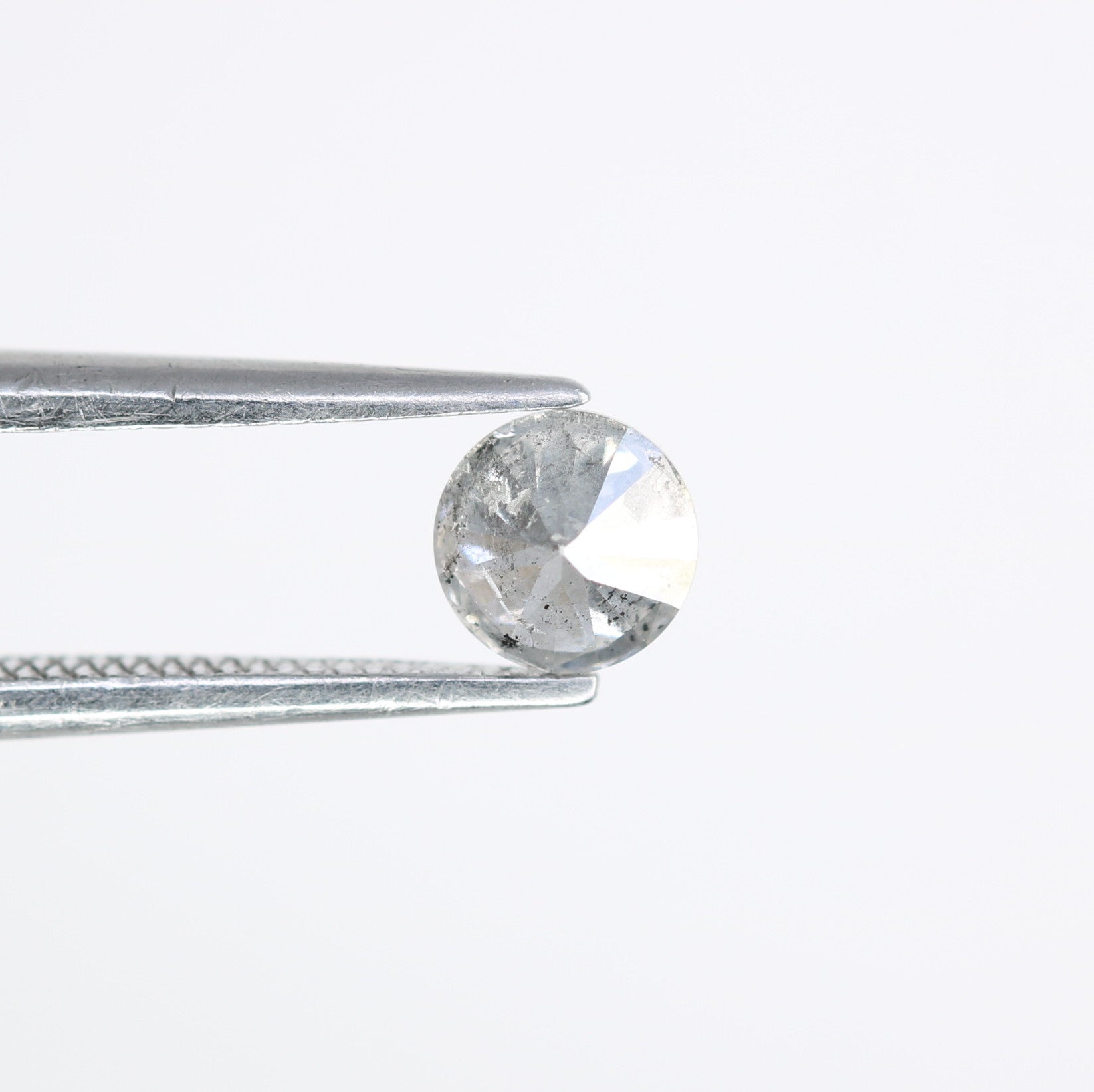 0.43 CT Natural Salt and Pepper 4.70 x 2.90 MM Round Brilliant Cut Diamond for Engagement Ring and Artisan Jewelry Design - JayKrishna Diamond