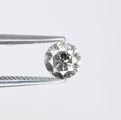 0.44 CT Salt and Pepper Round Brilliant Cut Diamond for Engagement Ring and Custom Artisan Jewelry Design - JayKrishna Diamond