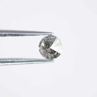 0.44 CT Salt and Pepper Round Brilliant Cut Diamond for Engagement Ring and Custom Artisan Jewelry Design - JayKrishna Diamond