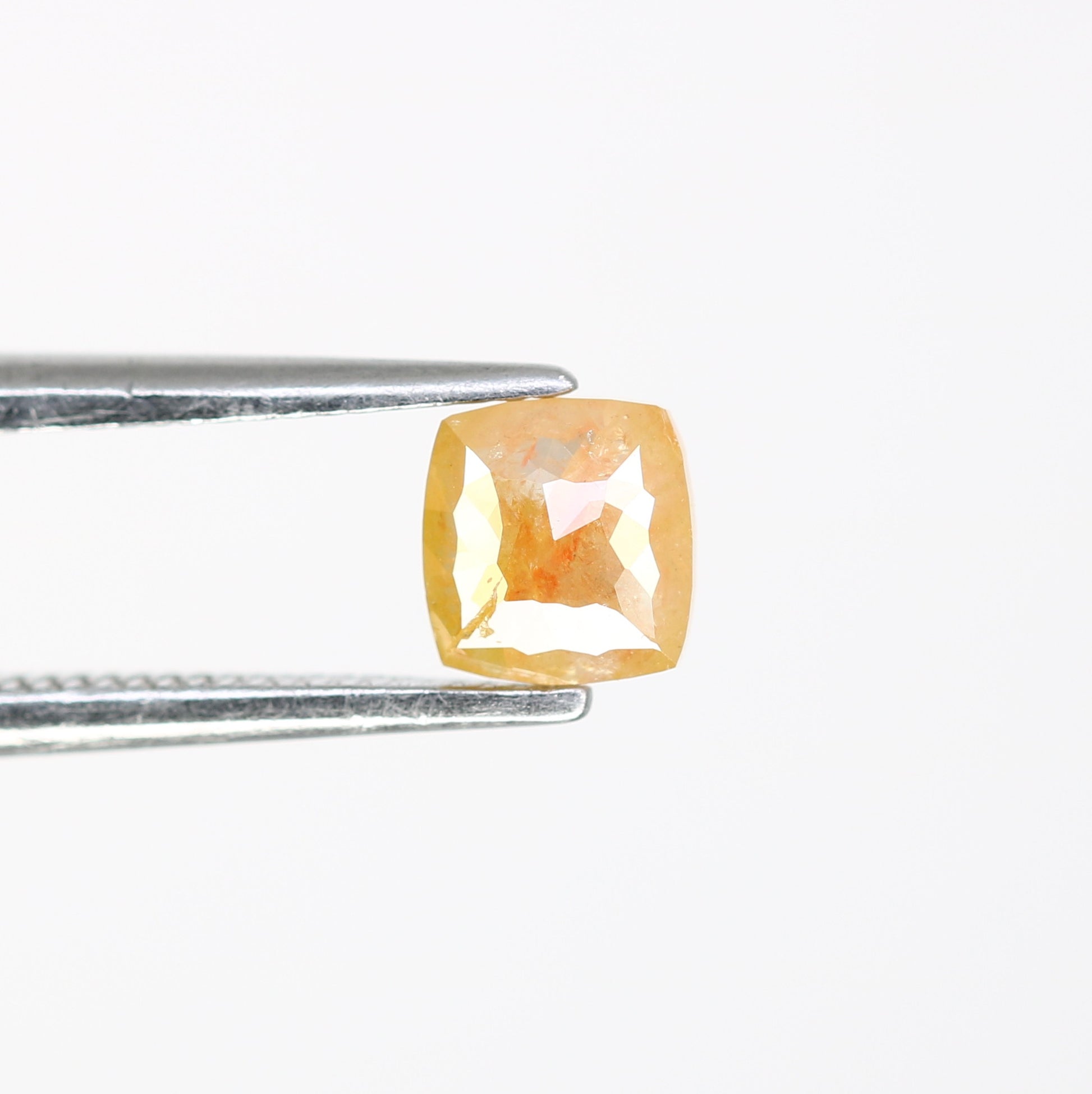 0.48 CT Unique Peach Color 4.70 MM Polished Cushion Shape Diamond For Designer Jewelry - JayKrishna Diamond