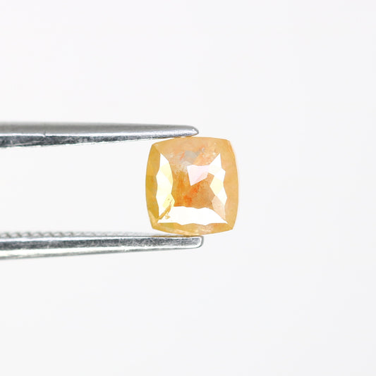 0.48 CT Unique Peach Color 4.70 MM Polished Cushion Shape Diamond For Designer Jewelry - JayKrishna Diamond
