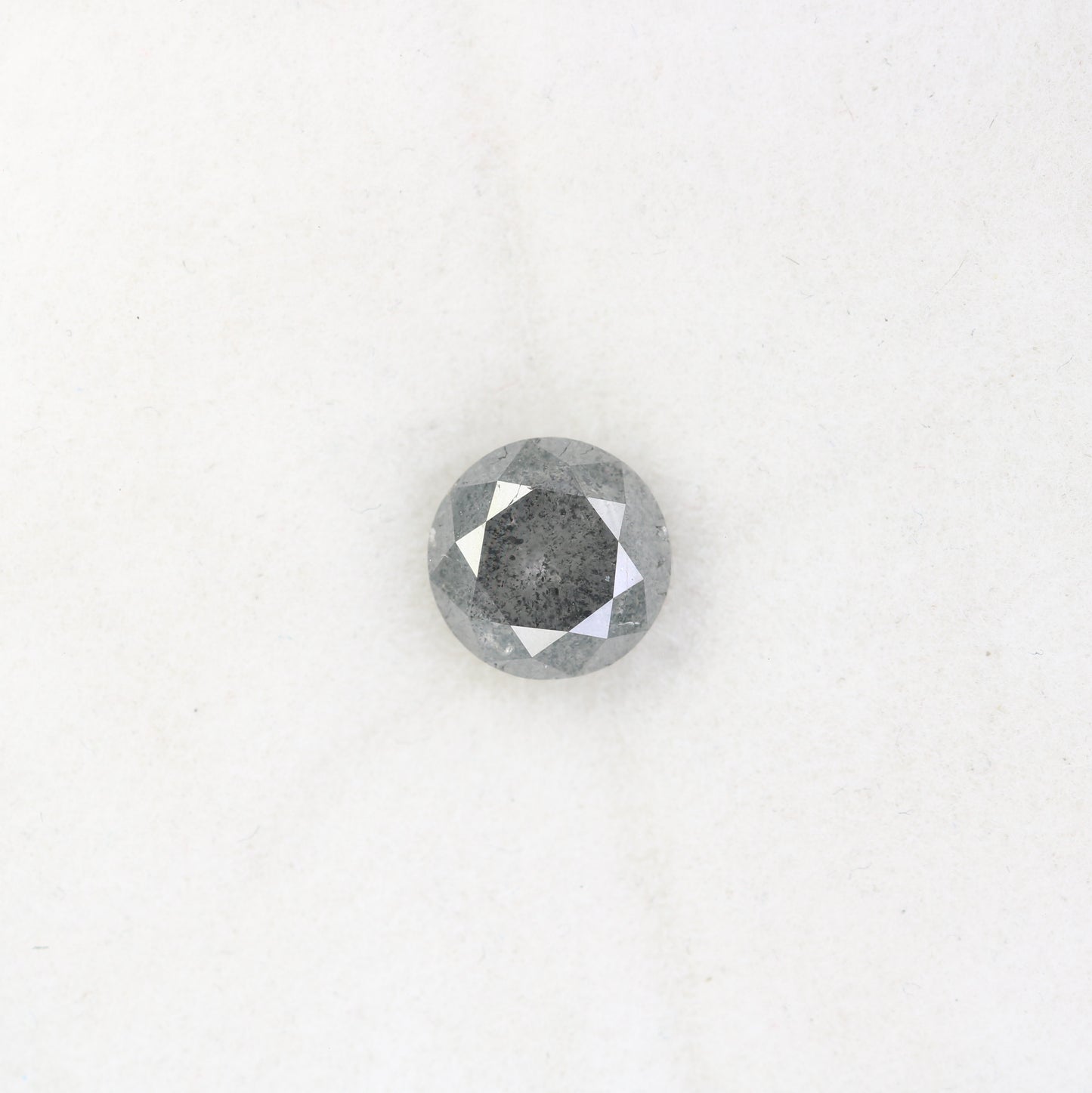 1.61 CT Salt And Pepper Round Brilliant Cut Diamond For Wedding Ring - JayKrishna Diamond