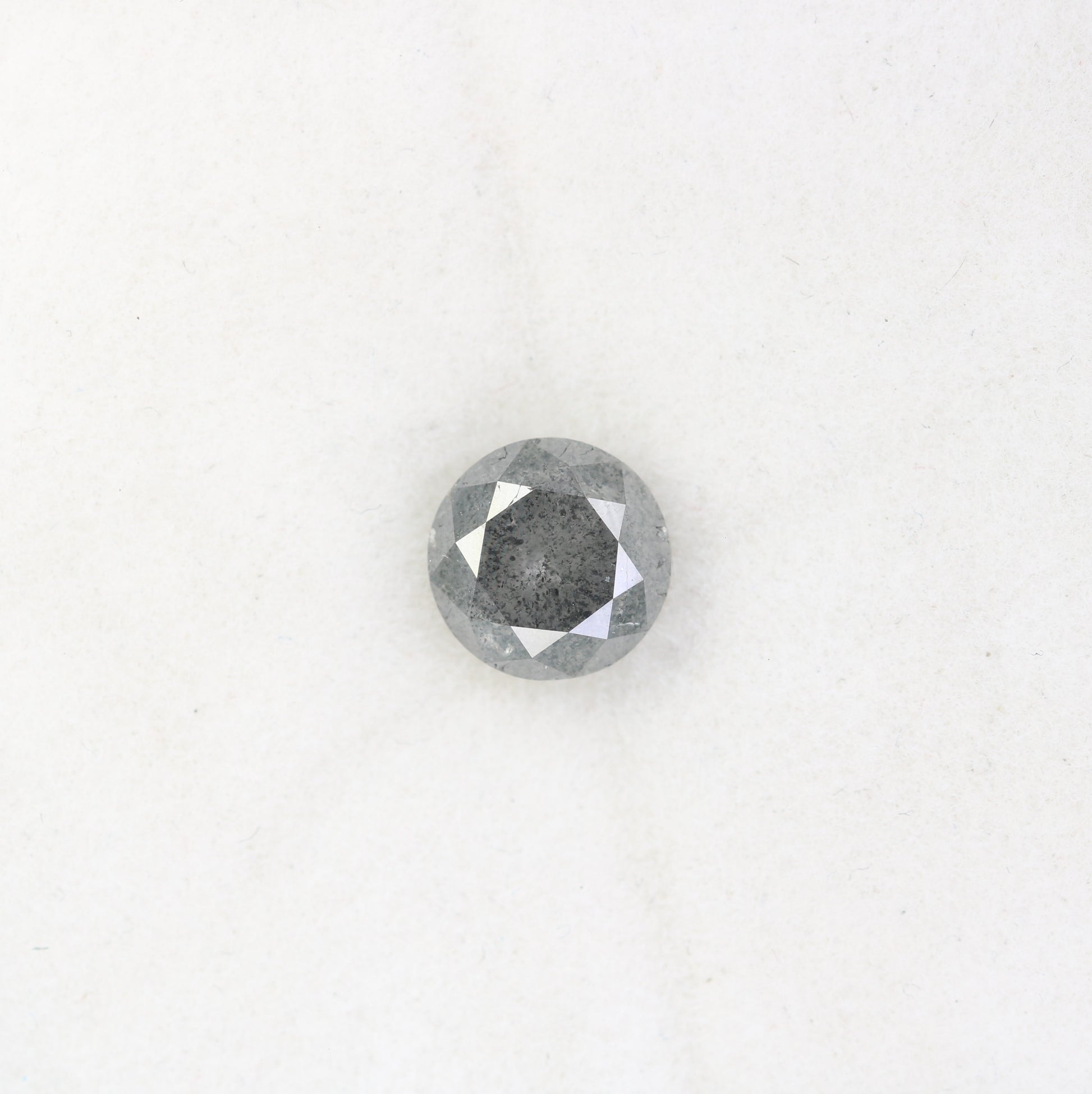 1.61 CT Salt And Pepper Round Brilliant Cut Diamond For Wedding Ring - JayKrishna Diamond