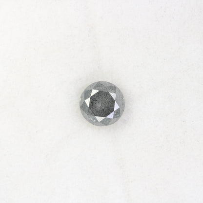 1.61 CT Salt And Pepper Round Brilliant Cut Diamond For Wedding Ring - JayKrishna Diamond