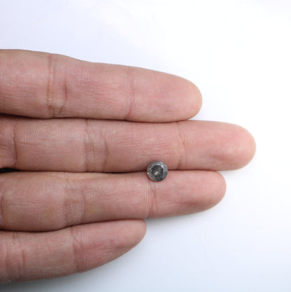 1.61 CT Salt And Pepper Round Brilliant Cut Diamond For Wedding Ring - JayKrishna Diamond