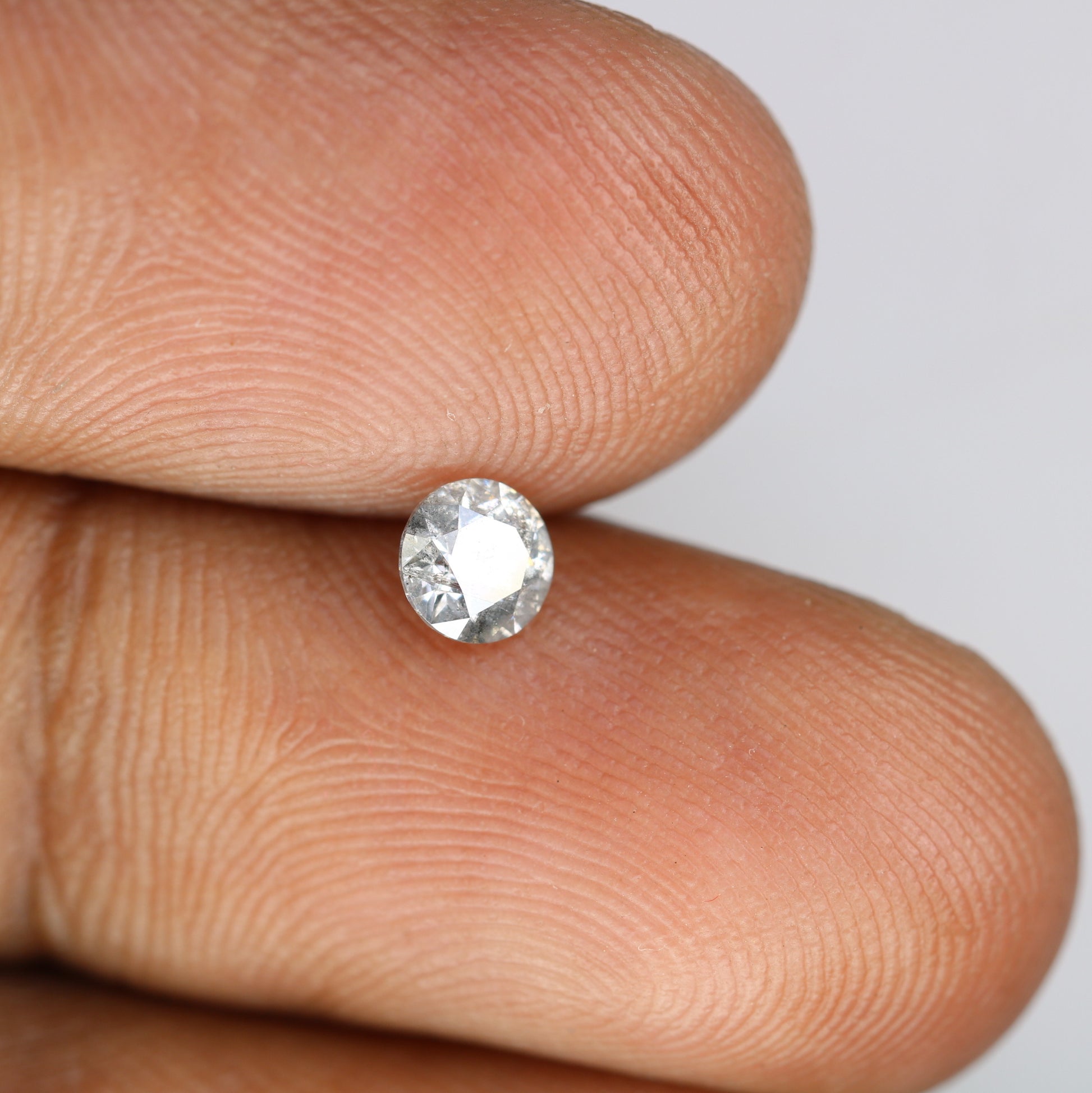 0.41 CT Salt and Pepper Round Brilliant Cut Loose Diamond for Engagement Ring and Fine Jewelry - JayKrishna Diamond