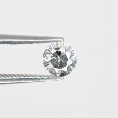 0.39 CT Salt and Pepper Round Brilliant Cut 4.60 x 2.80 MM Diamond for Custom Engagement Rings, Unique Fine Jewelry & Ethical Bridal Jewelry - JayKrishna Diamond