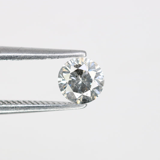 0.39 CT Salt and Pepper Round Brilliant Cut 4.60 x 2.80 MM Diamond for Custom Engagement Rings, Unique Fine Jewelry & Ethical Bridal Jewelry - JayKrishna Diamond