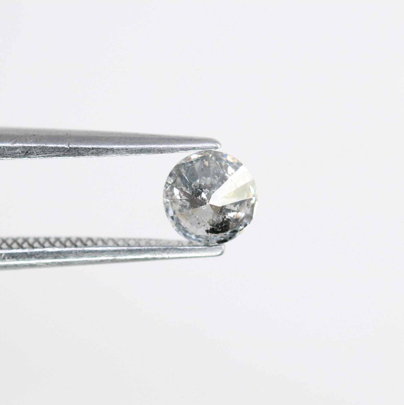 0.39 CT Salt and Pepper Round Brilliant Cut 4.60 x 2.80 MM Diamond for Custom Engagement Rings, Unique Fine Jewelry & Ethical Bridal Jewelry - JayKrishna Diamond