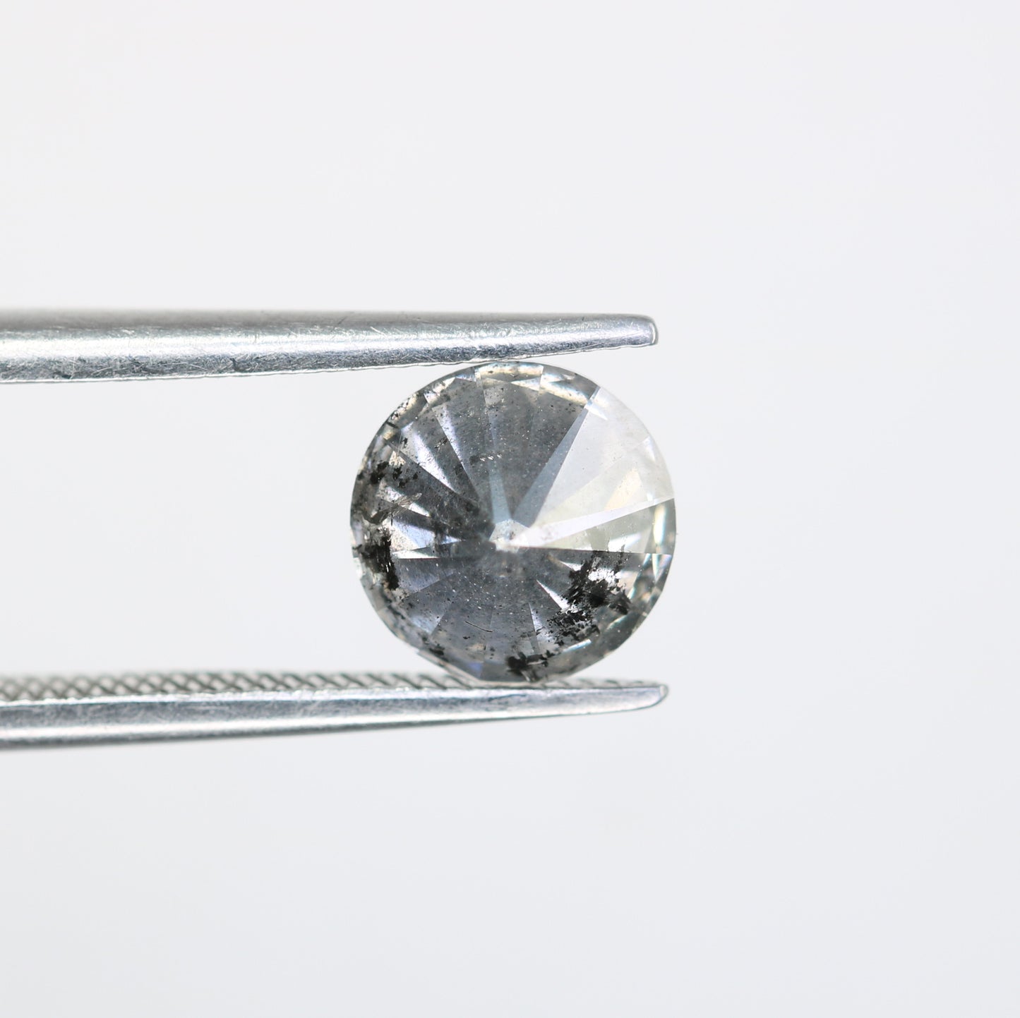 Loose Salt And Pepper Diamond 1.47 Carat Round Brilliant Cut Diamond - JayKrishna Diamond
