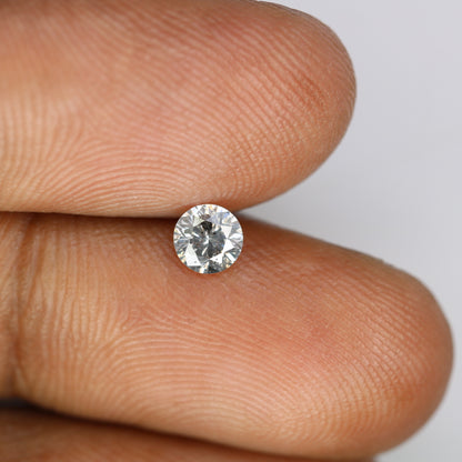 0.39 CT Salt and Pepper Round Brilliant Cut 4.60 x 2.80 MM Diamond for Custom Engagement Rings, Unique Fine Jewelry & Ethical Bridal Jewelry - JayKrishna Diamond