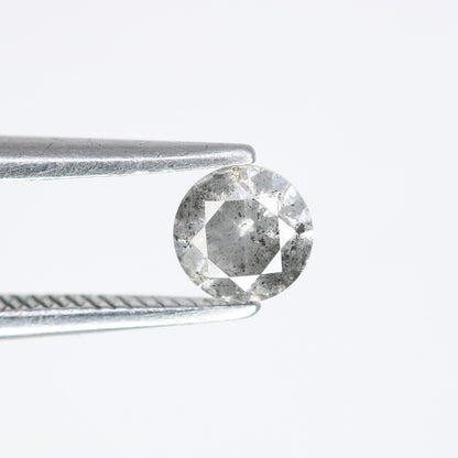 0.40 CT Round Brilliant Cut Salt And Pepper 4.60 x 2.80 MM Diamond For Engagement Ring - JayKrishna Diamond