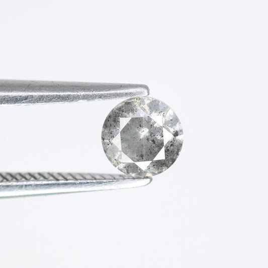 0.40 CT Round Brilliant Cut Salt And Pepper 4.60 x 2.80 MM Diamond For Engagement Ring - JayKrishna Diamond