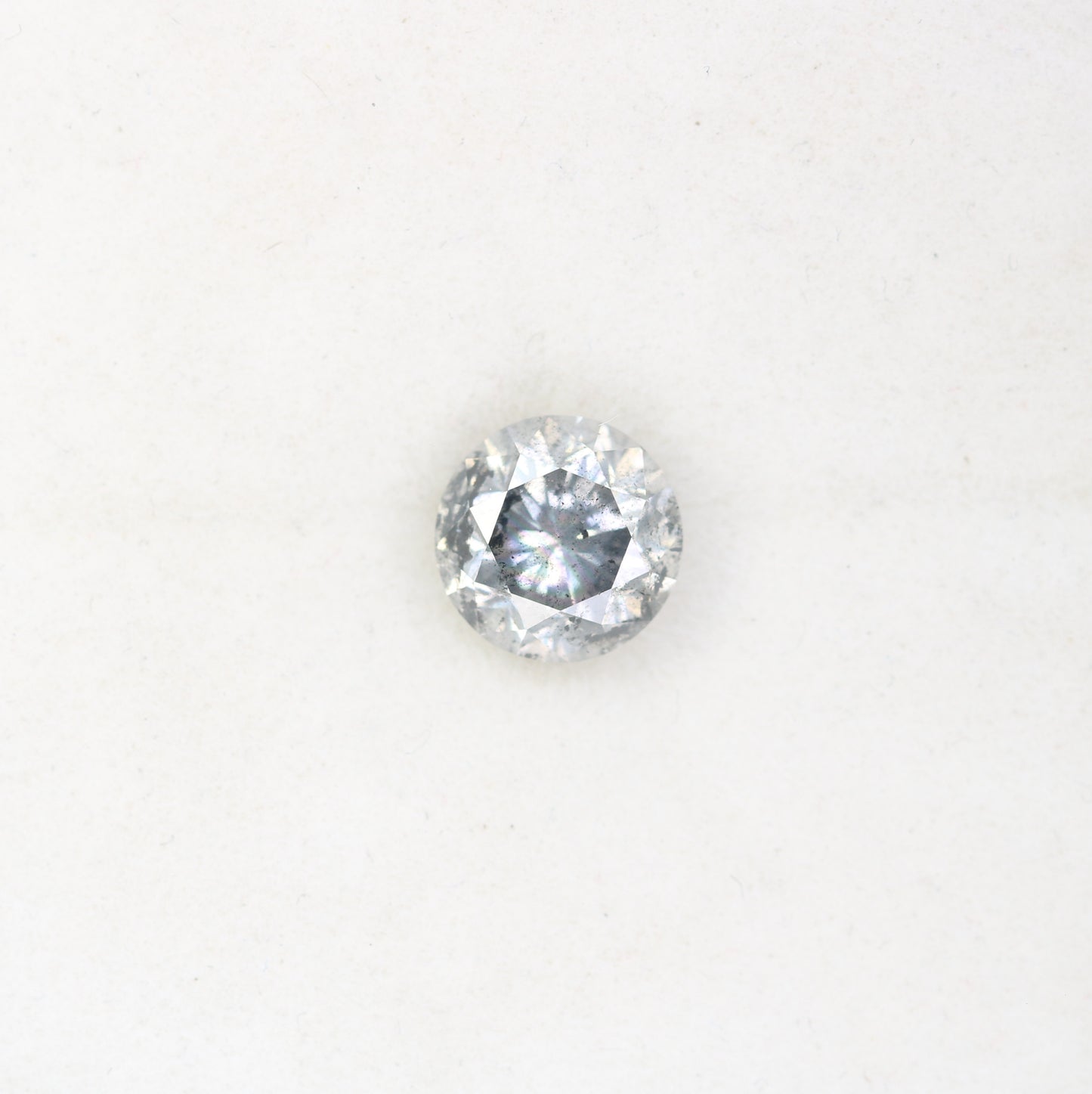 Loose Salt And Pepper Diamond 1.47 Carat Round Brilliant Cut Diamond - JayKrishna Diamond