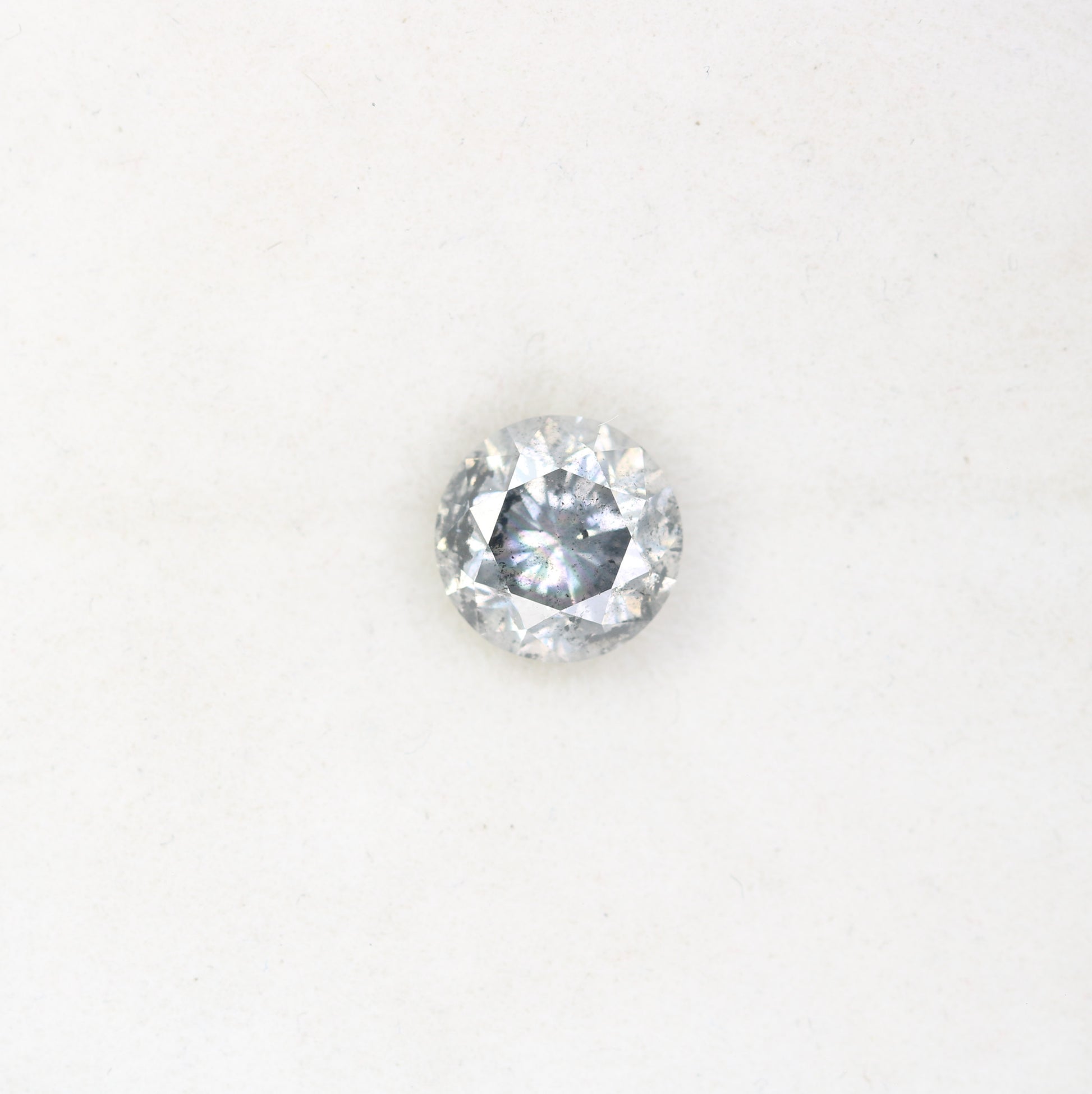 Loose Salt And Pepper Diamond 1.47 Carat Round Brilliant Cut Diamond - JayKrishna Diamond