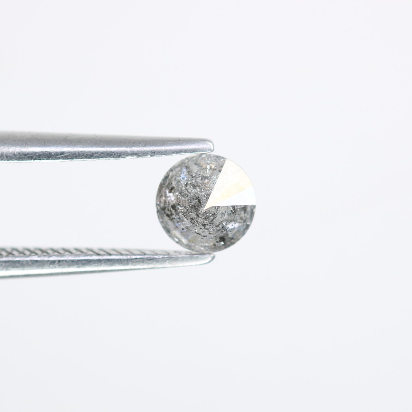0.37 CT Round Brilliant Cut Salt and Pepper Diamond 4.50 x 2.80 MM | Natural Gemstone for Custom Engagement Rings, Unique Ethical Jewelry & Artisan Fine Jewelry - JayKrishna Diamond