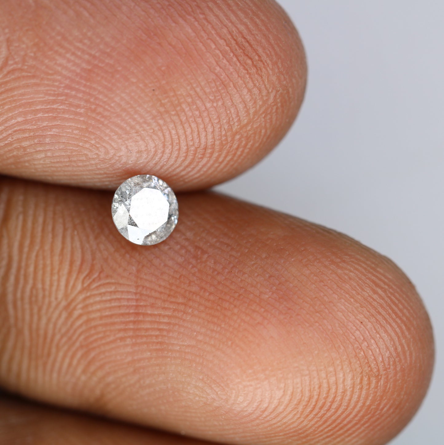 0.37 CT Round Brilliant Cut Salt and Pepper Diamond 4.50 x 2.80 MM | Natural Gemstone for Custom Engagement Rings, Unique Ethical Jewelry & Artisan Fine Jewelry - JayKrishna Diamond