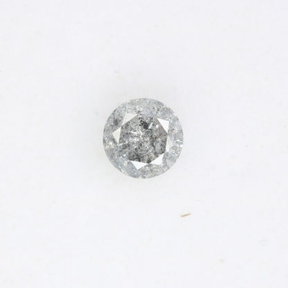 0.37 CT Round Brilliant Cut Salt and Pepper Diamond 4.50 x 2.80 MM | Natural Gemstone for Custom Engagement Rings, Unique Ethical Jewelry & Artisan Fine Jewelry - JayKrishna Diamond