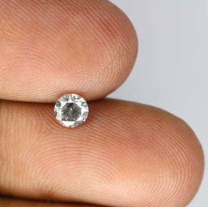 0.45 CT Salt and Pepper Brilliant Cut Round Loose Diamond for Engagement Ring and Custom Bridal Jewelry Design - JayKrishna Diamond