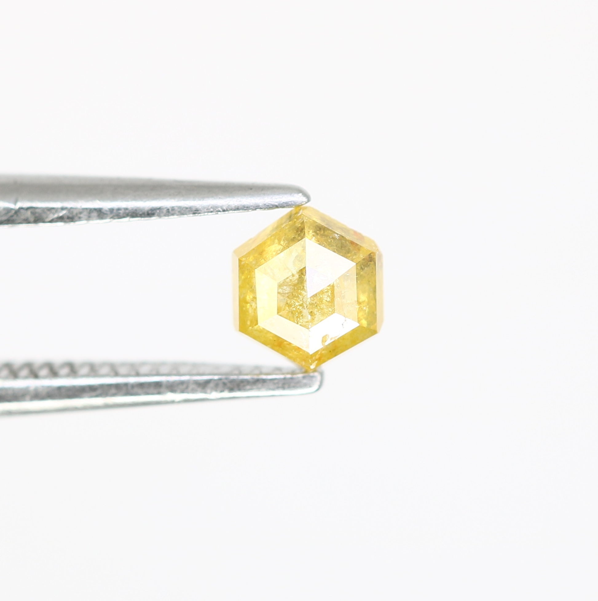 0.30 Carat Natural Yellow Loose Hexagon Shape Rustic 4.20 MM Diamond – Ideal for Wedding Rings | Unique Rustic Yellow Hexagon Diamond - JayKrishna Diamond