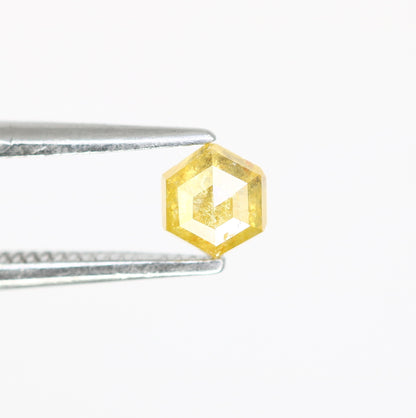 0.30 Carat Natural Yellow Loose Hexagon Shape Rustic 4.20 MM Diamond – Ideal for Wedding Rings | Unique Rustic Yellow Hexagon Diamond - JayKrishna Diamond