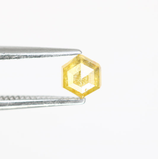 0.30 Carat Natural Yellow Loose Hexagon Shape Rustic 4.20 MM Diamond – Ideal for Wedding Rings | Unique Rustic Yellow Hexagon Diamond - JayKrishna Diamond