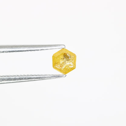 0.30 Carat Natural Yellow Loose Hexagon Shape Rustic 4.20 MM Diamond – Ideal for Wedding Rings | Unique Rustic Yellow Hexagon Diamond - JayKrishna Diamond
