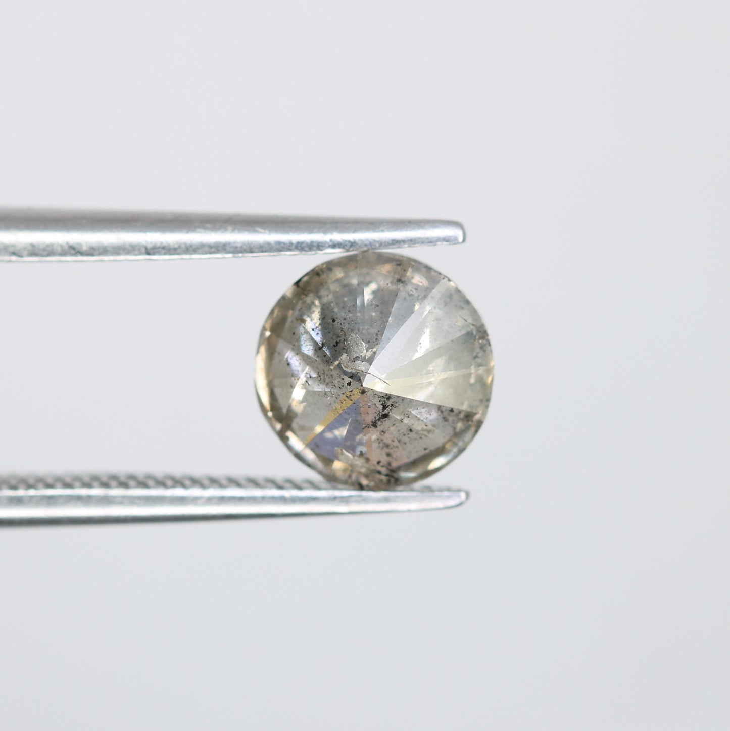 1.20 Carat Natural Loose Salt And Pepper Round Brilliant Cut Diamond - JayKrishna Diamond