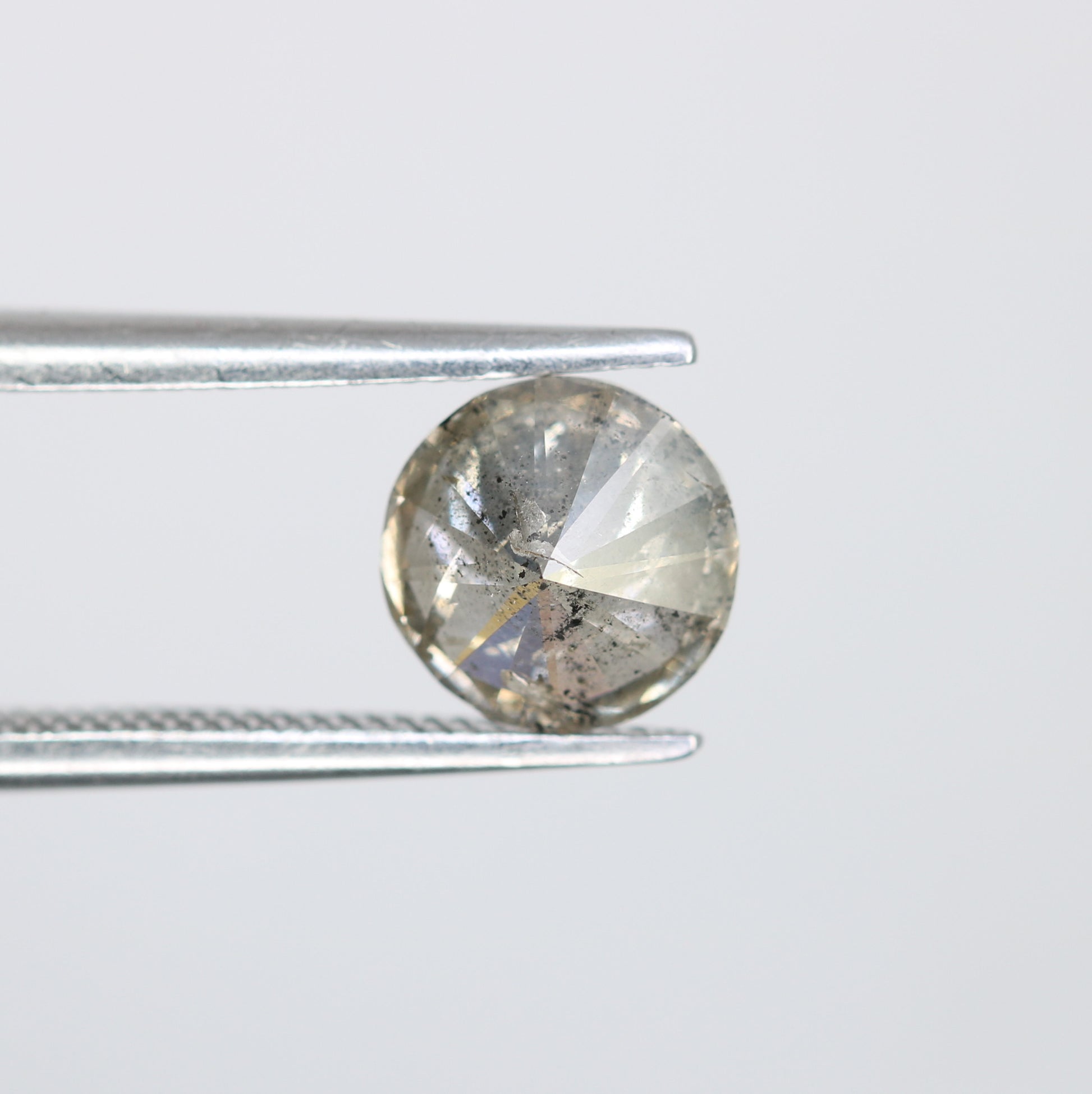 1.20 Carat Natural Loose Salt And Pepper Round Brilliant Cut Diamond - JayKrishna Diamond