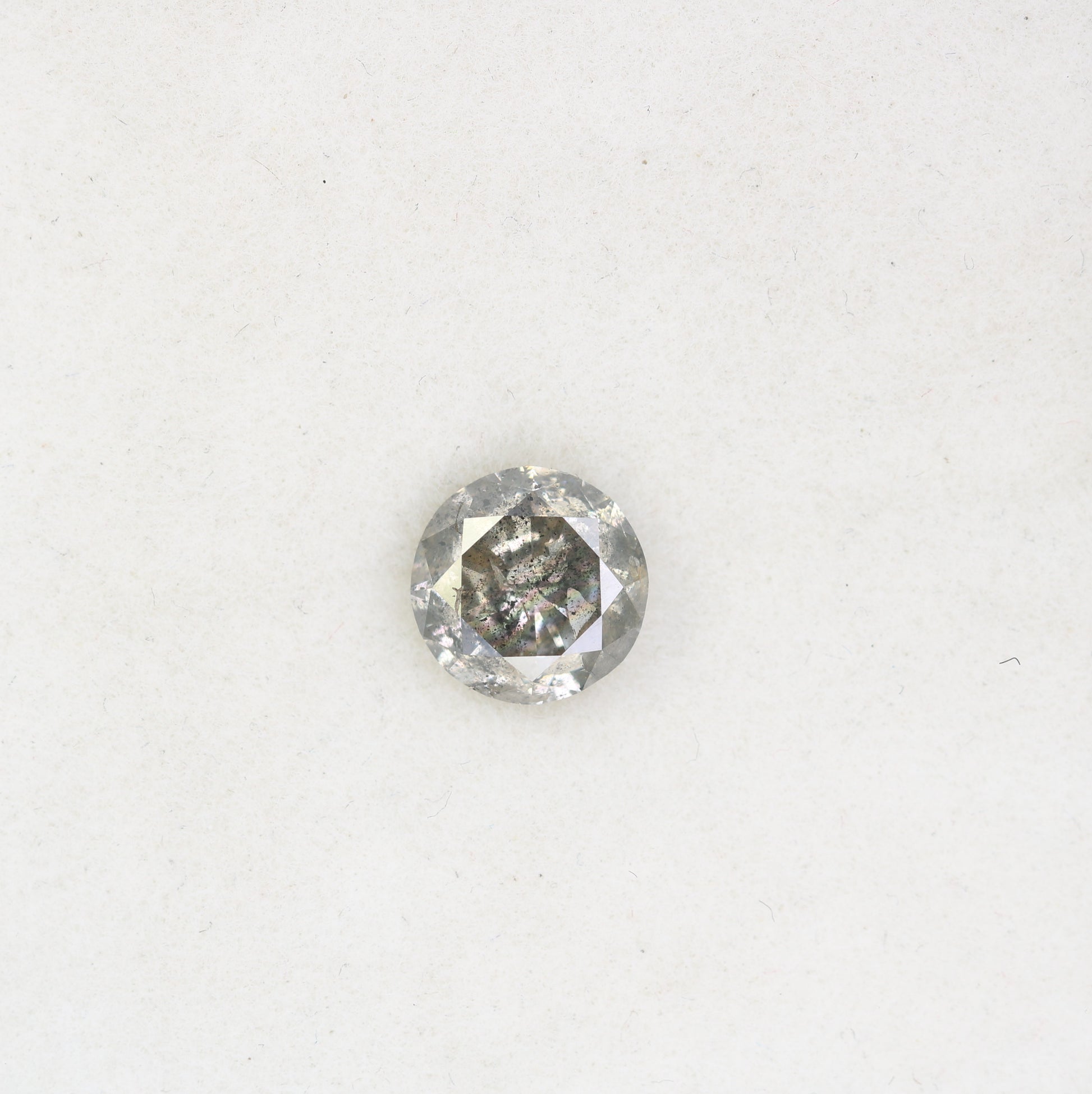 1.20 Carat Natural Loose Salt And Pepper Round Brilliant Cut Diamond - JayKrishna Diamond