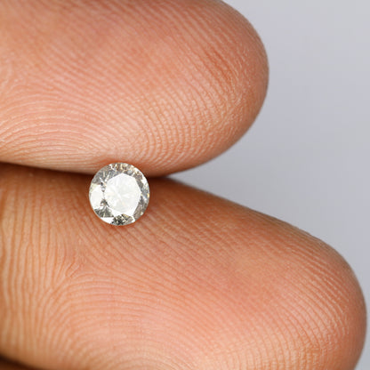 0.43 CT Round Brilliant Cut Loose Natural Salt and Pepper 4.70 x 2.90 MM Diamond for Engagement Ring and Artisan Jewelry Creation - JayKrishna Diamond