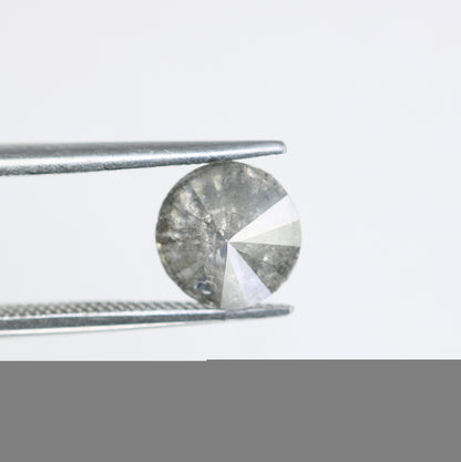 1.29 Carat Natural Loose Salt And Pepper Round Brilliant Cut Diamond - JayKrishna Diamond